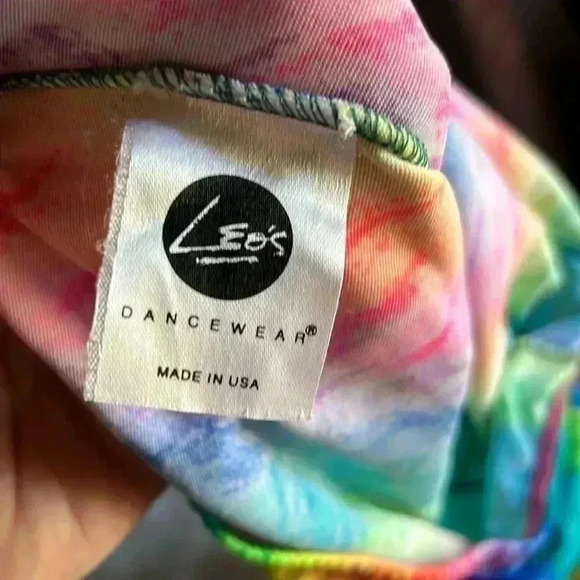 Vintage Rainbow Halter Neck Bell Bottom Flare Leg Jumpsuit Dance Costume 80s 90s - Picture 8 of 9